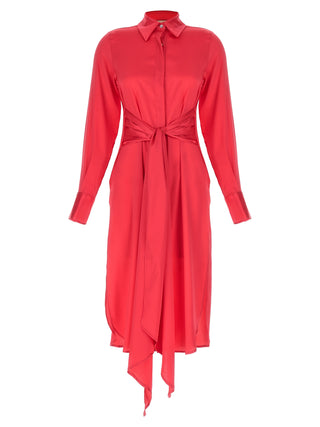 Fuchsia Silk Long Dress
