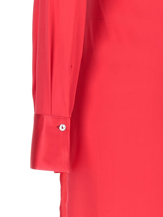 Fuchsia Silk Long Dress