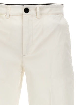 White Cotton Casual Pants