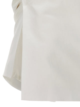 Blusa de algodón blanca