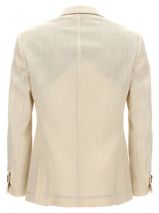 White Silk Blazer