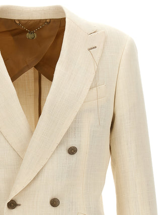White Silk Blazer