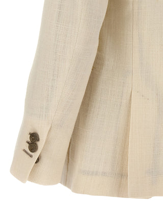 White Silk Blazer