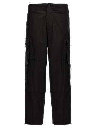 Black Cotton Cargo Pants