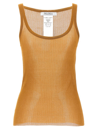 Beige Silk Tank Tops