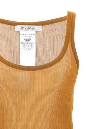 Beige Silk Tank Tops