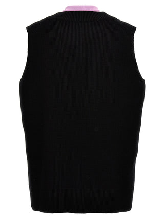 Multicolor Wool Sleeveles Sweater