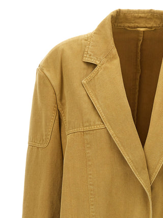 Beige Cotton Blazer