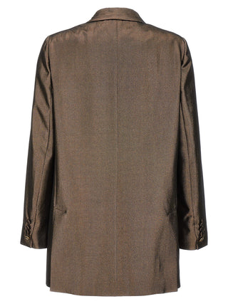 Brown Silk Blazer