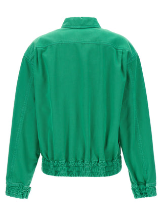 Bicolor Cotton Full-Length Jacket