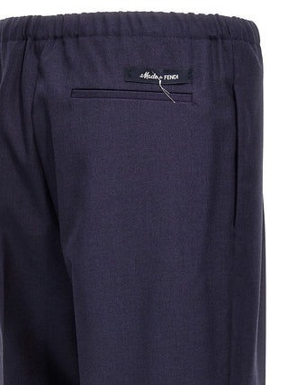 Blue Virgin Wool Pants