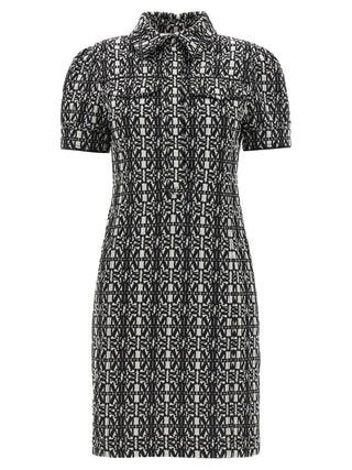 Vestido corto bicolor de poliéster