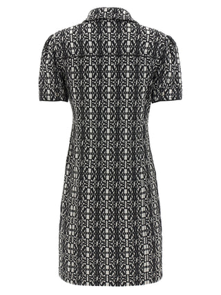 Vestido corto bicolor de poliéster