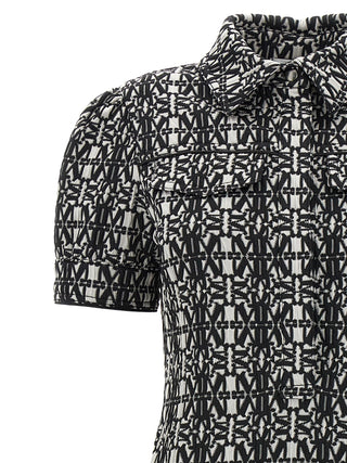 Vestido corto bicolor de poliéster