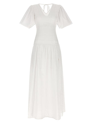 White Cotton Long Dress