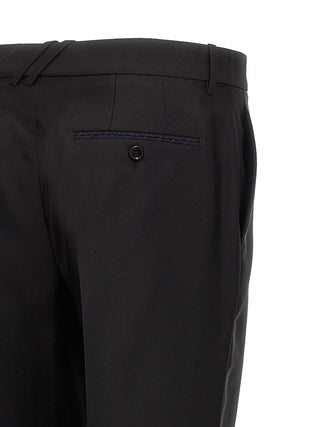Black Virgin Wool Dress Pants