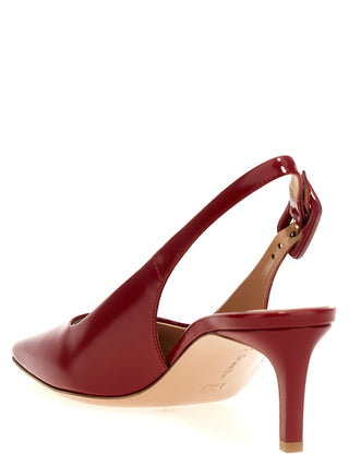 Multicolor Goatskin Mid Heel Pumps
