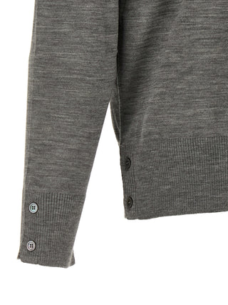 Gray Virgin Wool Cardigan
