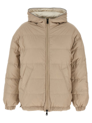 Chaqueta beige de poliéster de largo completo