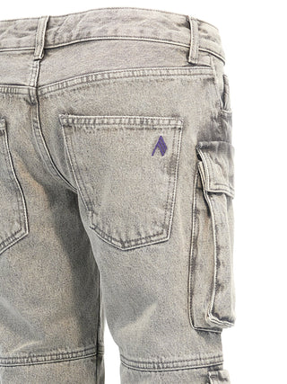 Gray Cotton Cargo Pants