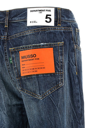 Jeans azules de algodón denim