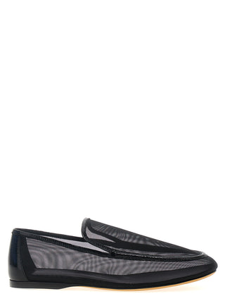 Black Polyamide Slip-On Loafers