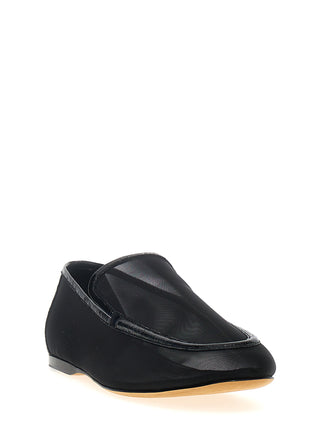 Black Polyamide Slip-On Loafers