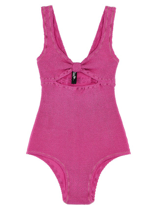 Fuchsia Polyamide One-Piece Swimsuit