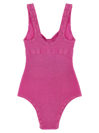 Fuchsia Polyamide One-Piece Swimsuit