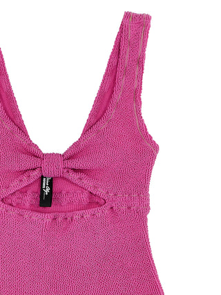 Fuchsia Polyamide One-Piece Swimsuit