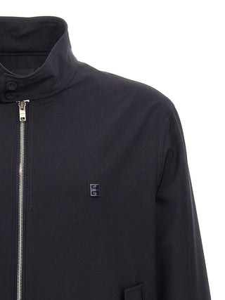 Blue Elastane Bomber