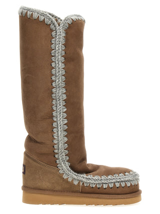 Brown Lamb Leather Over The Knee
