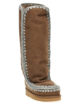 Brown Lamb Leather Over The Knee