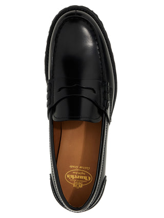 Black Cowhide Slip-On Loafers