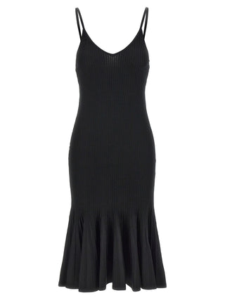 Black Viscose Midi Dress
