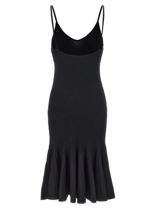 Black Viscose Midi Dress