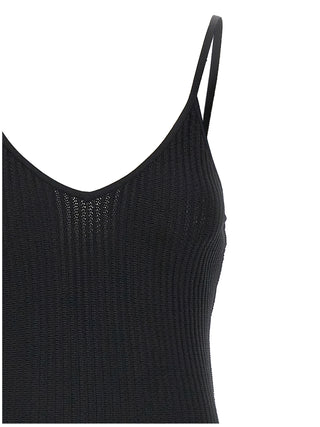 Black Viscose Midi Dress