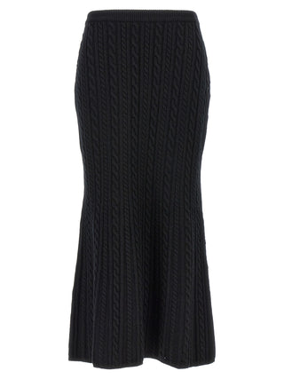 Black Wool Mini Skirt