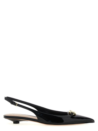Black Calfskin Ballet Flats