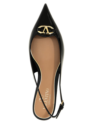 Black Calfskin Ballet Flats