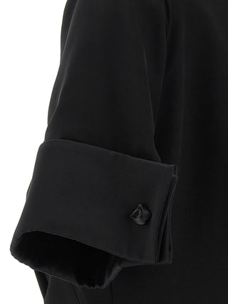 Black Viscose Short Dress