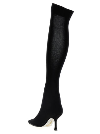 Black Leather Over The Knee