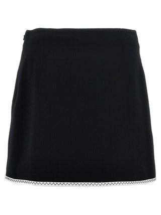 Bicolor Viscose Long Skirt