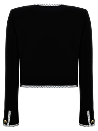 Bicolor Viscose Full-Length Jacket