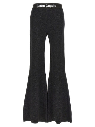 Black Viscose Flared Pants