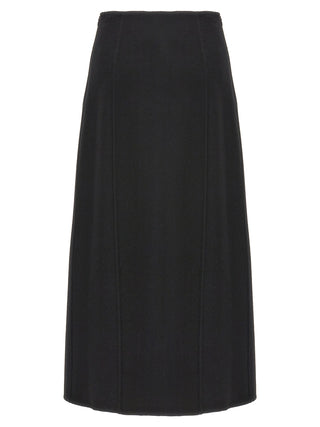 Black Virgin Wool Mini Skirt