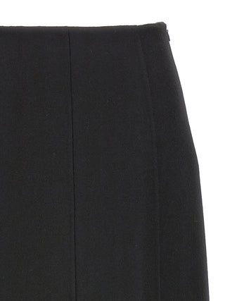 Black Virgin Wool Mini Skirt