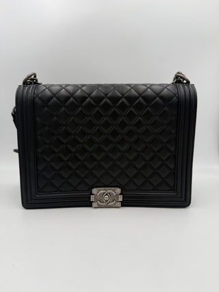 Bicolor Leather Handbag