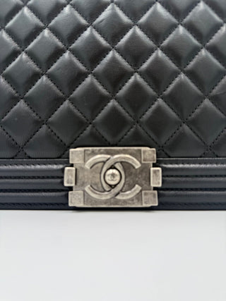 Bicolor Leather Handbag