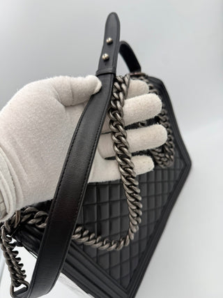 Bicolor Leather Handbag
